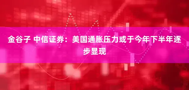金谷子 中信证券：美国通胀压力或于今年下半年逐步显现